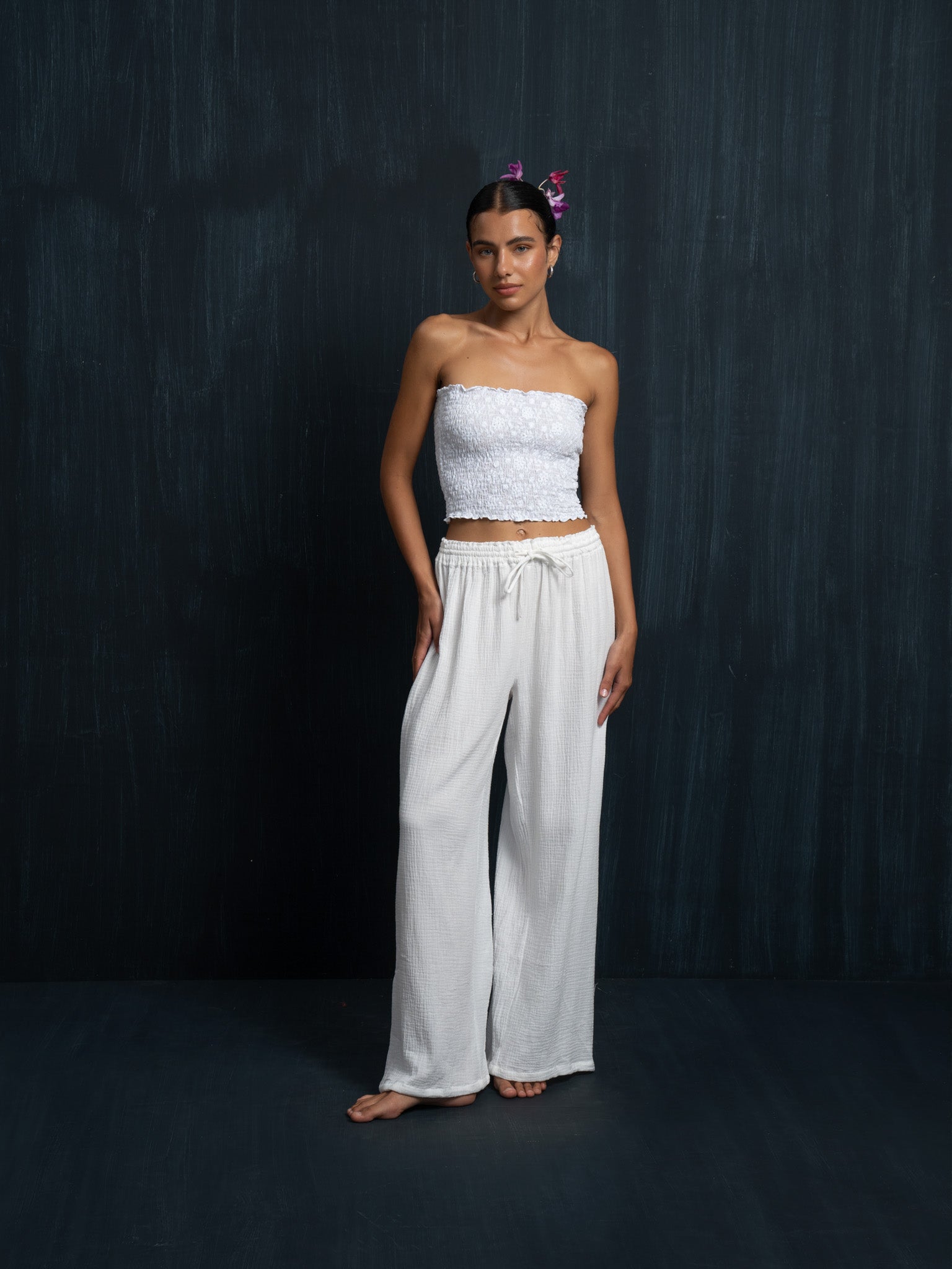 white cotton dress pants White Cotton Pants