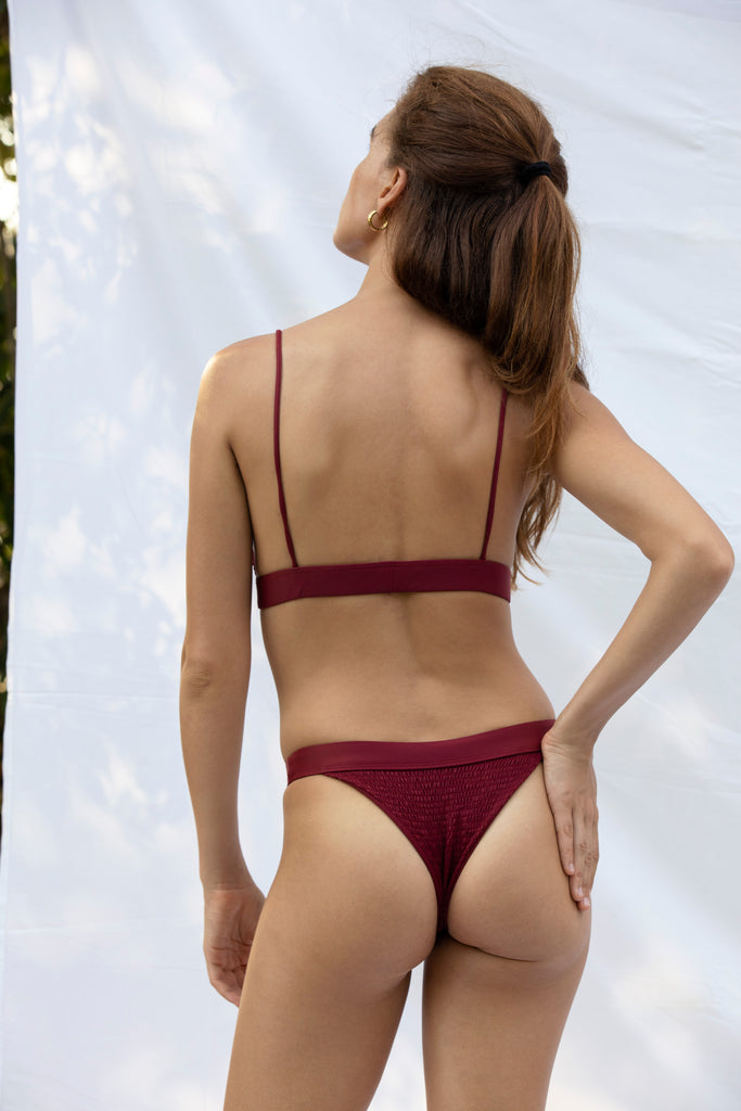 Amber Bikini Top - Deep Red