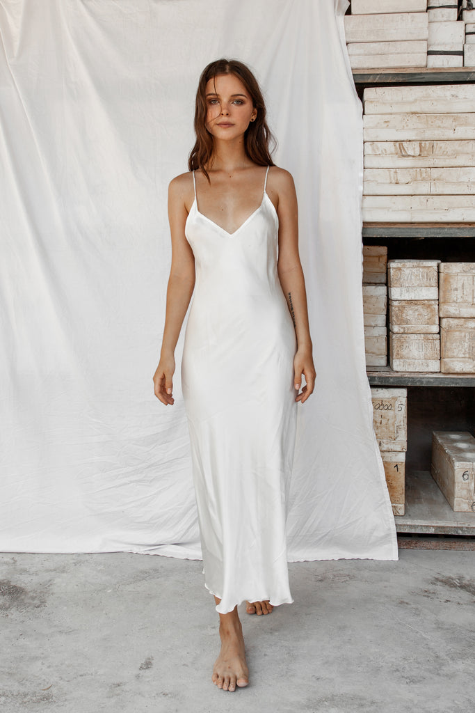 Buy Lily White Silk Dresses Online for Women