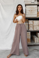 Akasha Natural Dye Cotton Pants- Lilac