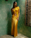 Silk Satin Bias Cut Aman Skirt