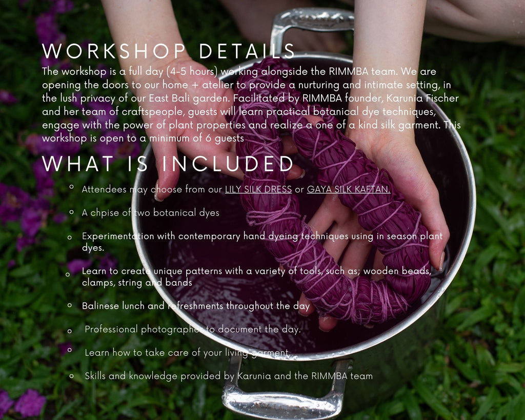 BOTANICAL DYE - DRESS MAKING WORKSHOP by RIMMBA