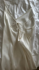 Lily White Silk Dress - Maxi