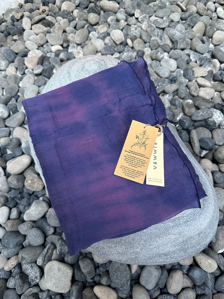 Purple Sunset - Silk Chiffon Scarf