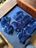 Deep Blue - Indigo silk scarf