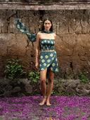 Jannah Wrap Skirt - Emerald Shibori - Mini