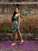 Jannah Wrap Skirt - Emerald Shibori - Mini