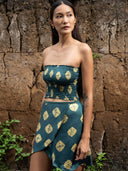 Jannah Wrap Skirt - Emerald Shibori - Mini